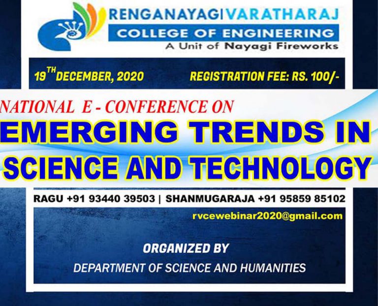 RVCE – National E-Conference on Emerging Trends in Science and ...